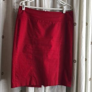Talbots Red Textured pencil skirt